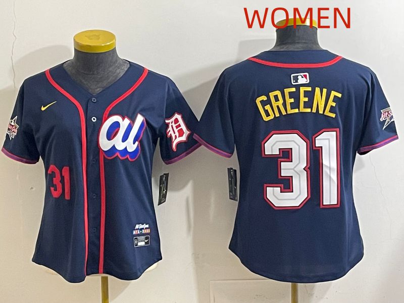 Women 2025 Detroit Tigers 31 Greene Drak Blue All star Nike MLB Jersey style 4